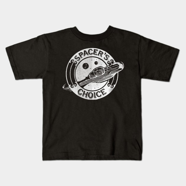 Spacer's Choice Distressed Logo | The Outer Worlds Kids T-Shirt by threadbaregaming